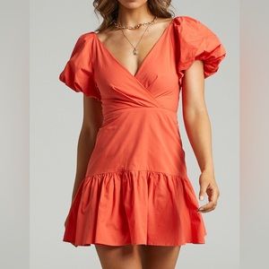 orange showpo dress